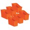 Teacher Created Resources Book Storage Bin, Plastic, Orange, 6 PK 20424 - alternate 1